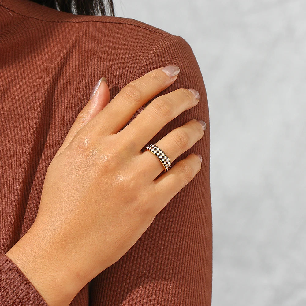 Layla Checkerboard Ring