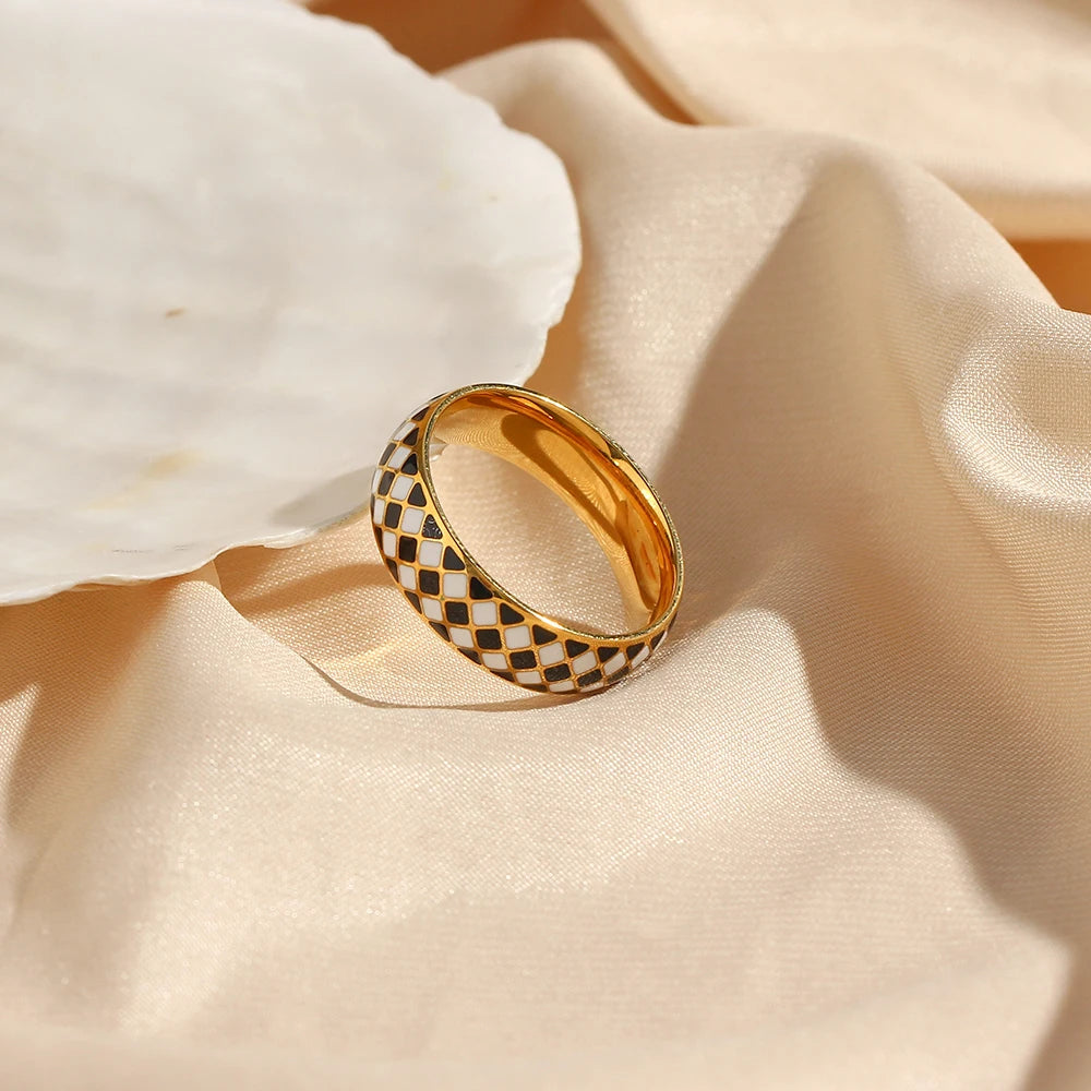 Layla Checkerboard Ring