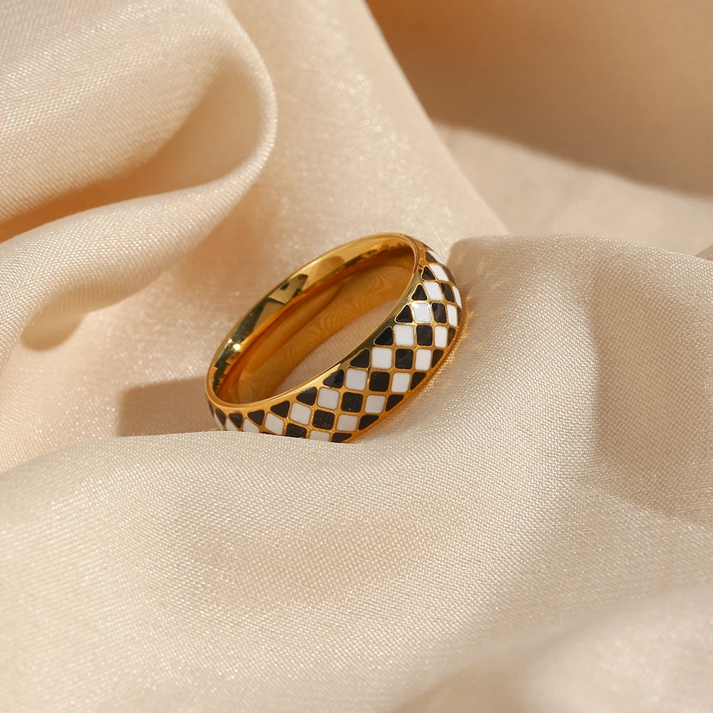 Layla Checkerboard Ring