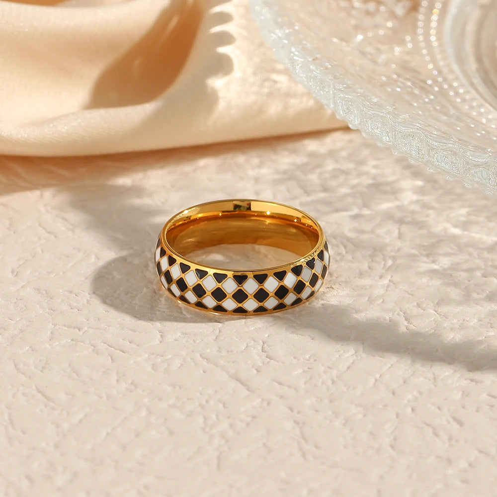 Layla Checkerboard Ring