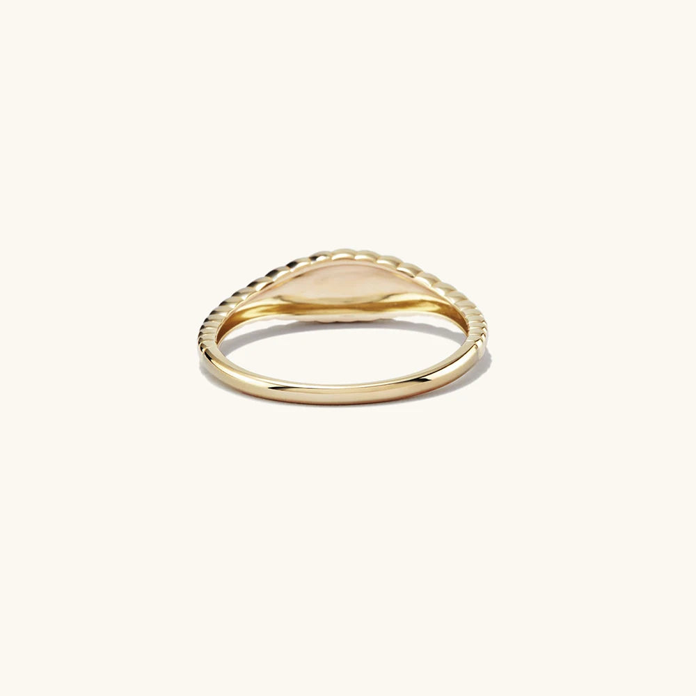 Small Croissant Dome Ring