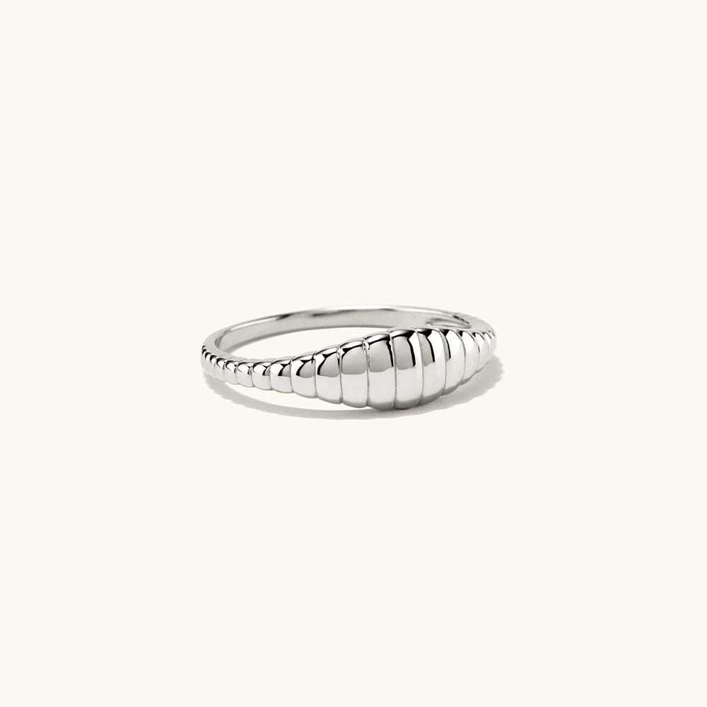 Small Croissant Dome Ring
